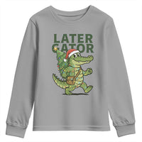 Funny Alligator Christmas Youth Sweatshirt Lator Gator - Wonder Print Shop