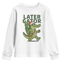 Funny Alligator Christmas Youth Sweatshirt Lator Gator - Wonder Print Shop