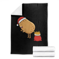 Funny French Fries Christmas Throw Blanket Potato Food Eaters - Wonder Print Shop