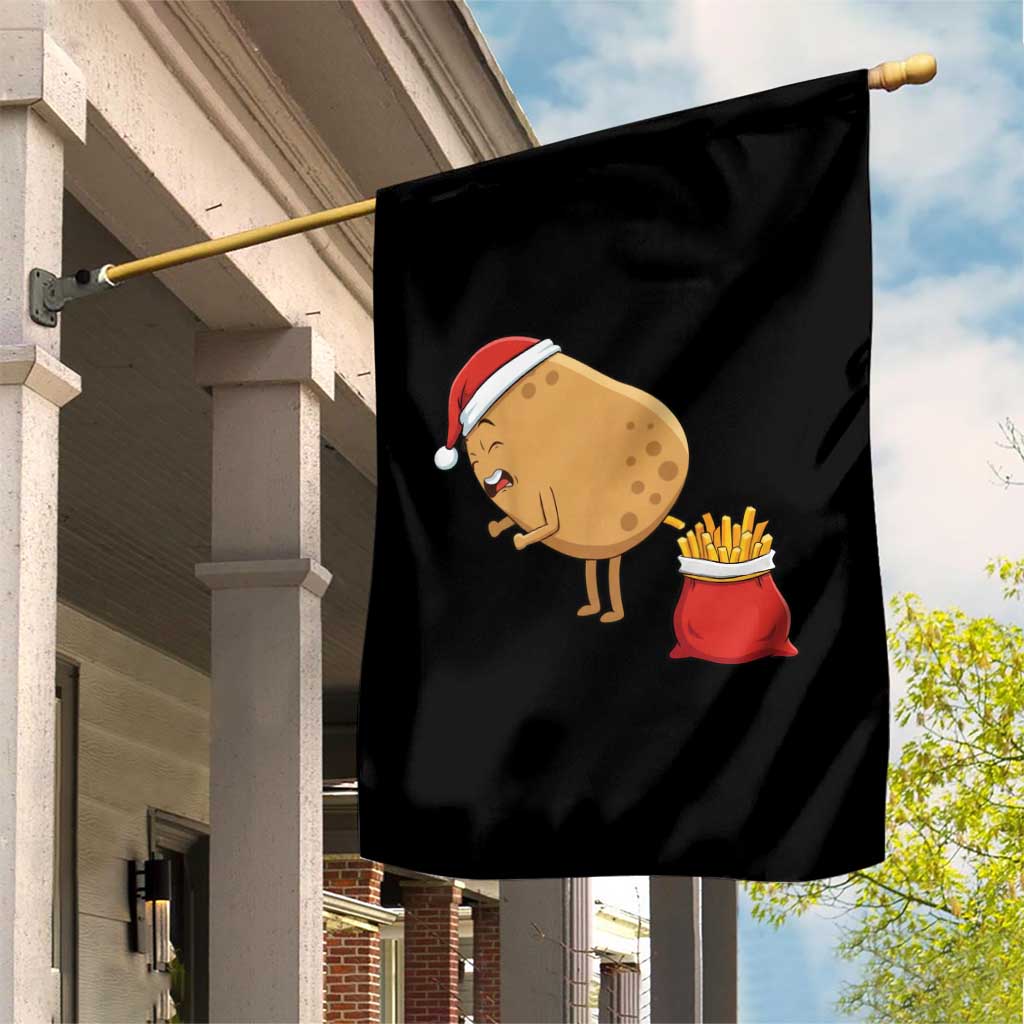 Funny French Fries Christmas Garden Flag Potato Food Eaters - Wonder Print Shop