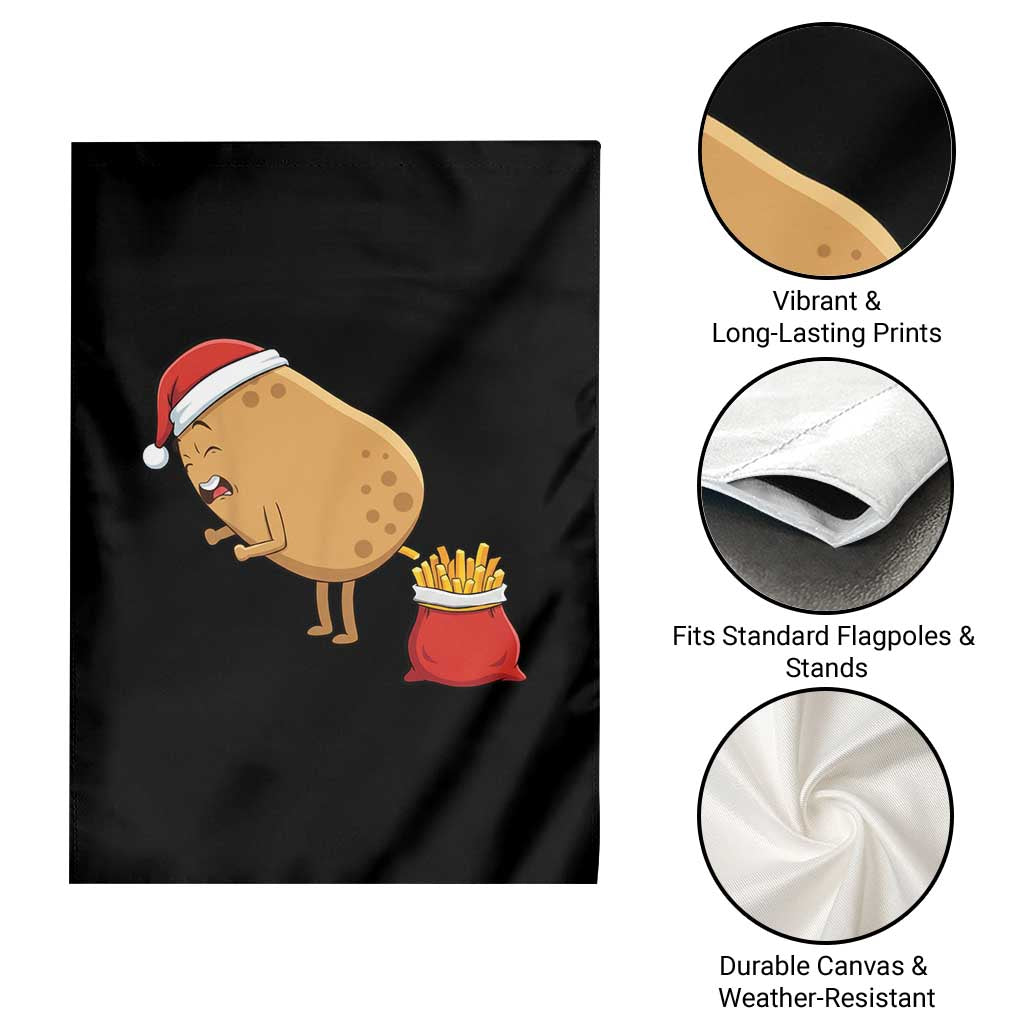 Funny French Fries Christmas Garden Flag Potato Food Eaters - Wonder Print Shop
