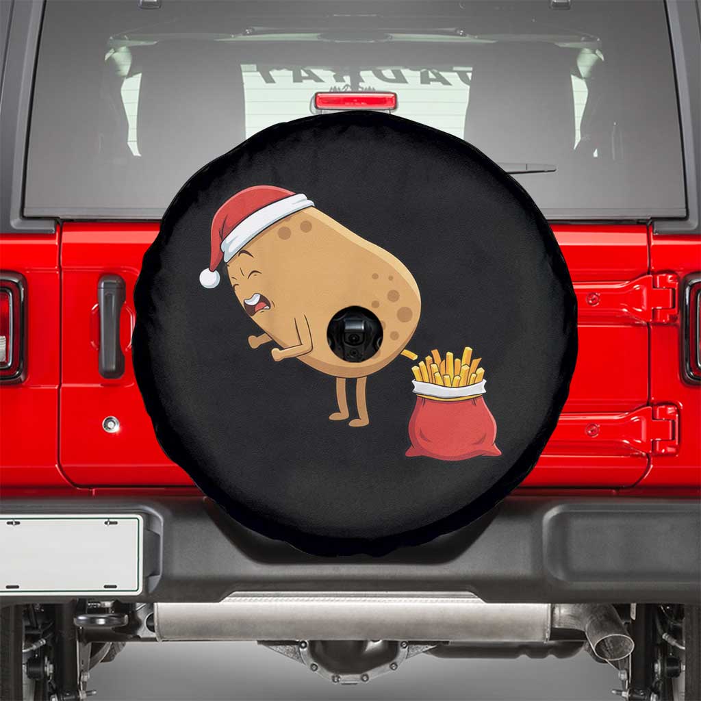 Funny French Fries Christmas Spare Tire Cover Potato Food Eaters - Wonder Print Shop