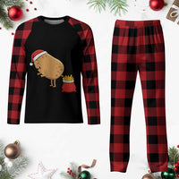 Funny French Fries Christmas Plaid Pajama Set Potato Food Eaters - Wonder Print Shop