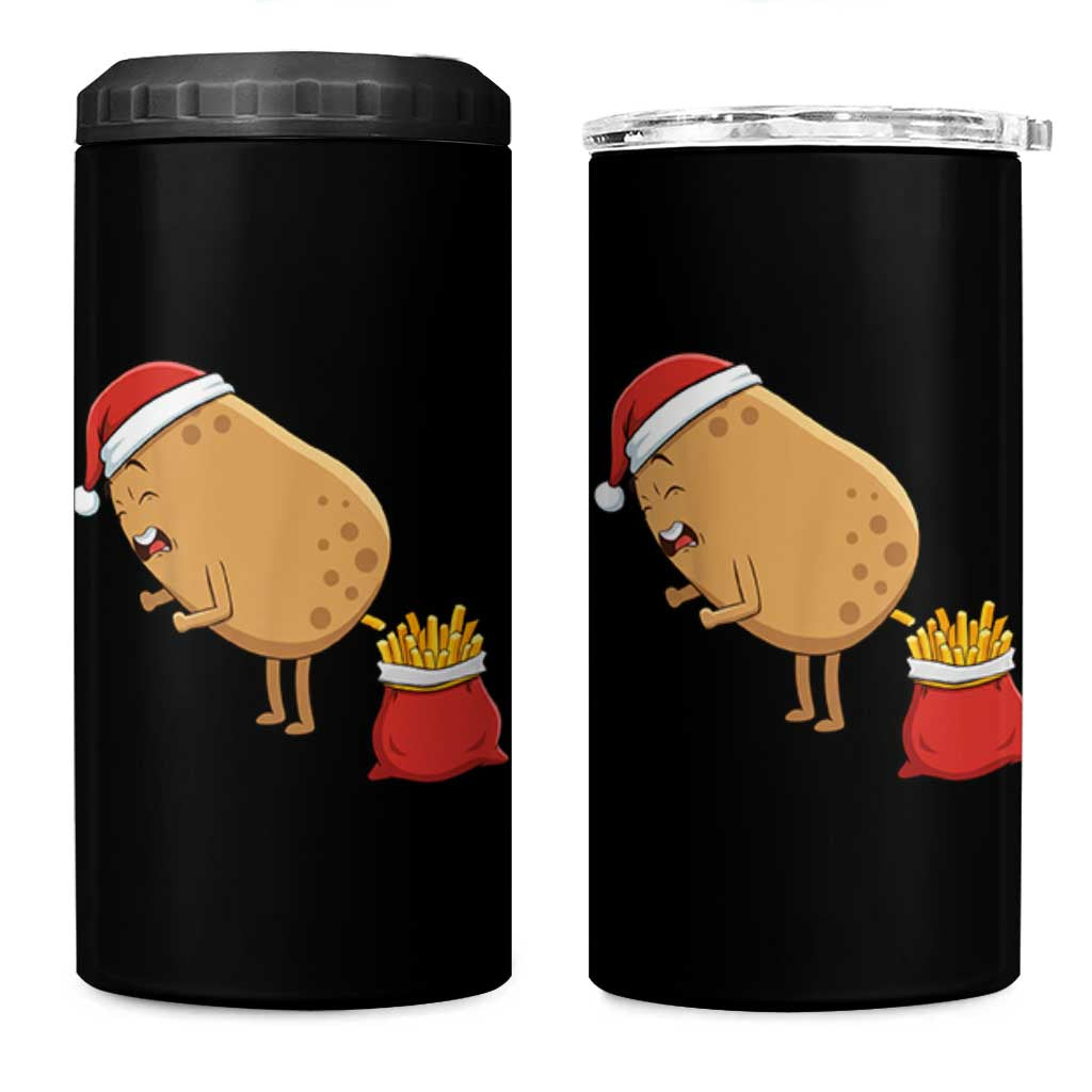 Funny French Fries Christmas 4 in 1 Can Cooler Tumbler Potato Food Eaters - Wonder Print Shop