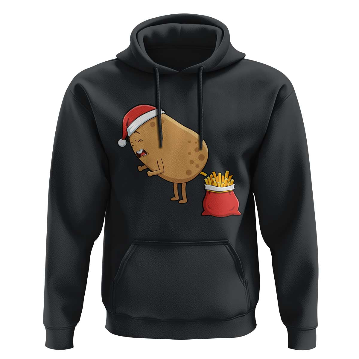 Funny French Fries Christmas Hoodie Potato Food Eaters - Wonder Print Shop