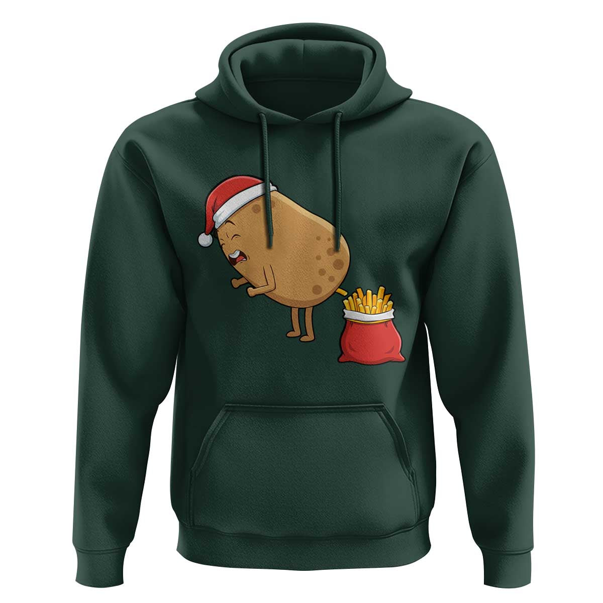 Funny French Fries Christmas Hoodie Potato Food Eaters - Wonder Print Shop
