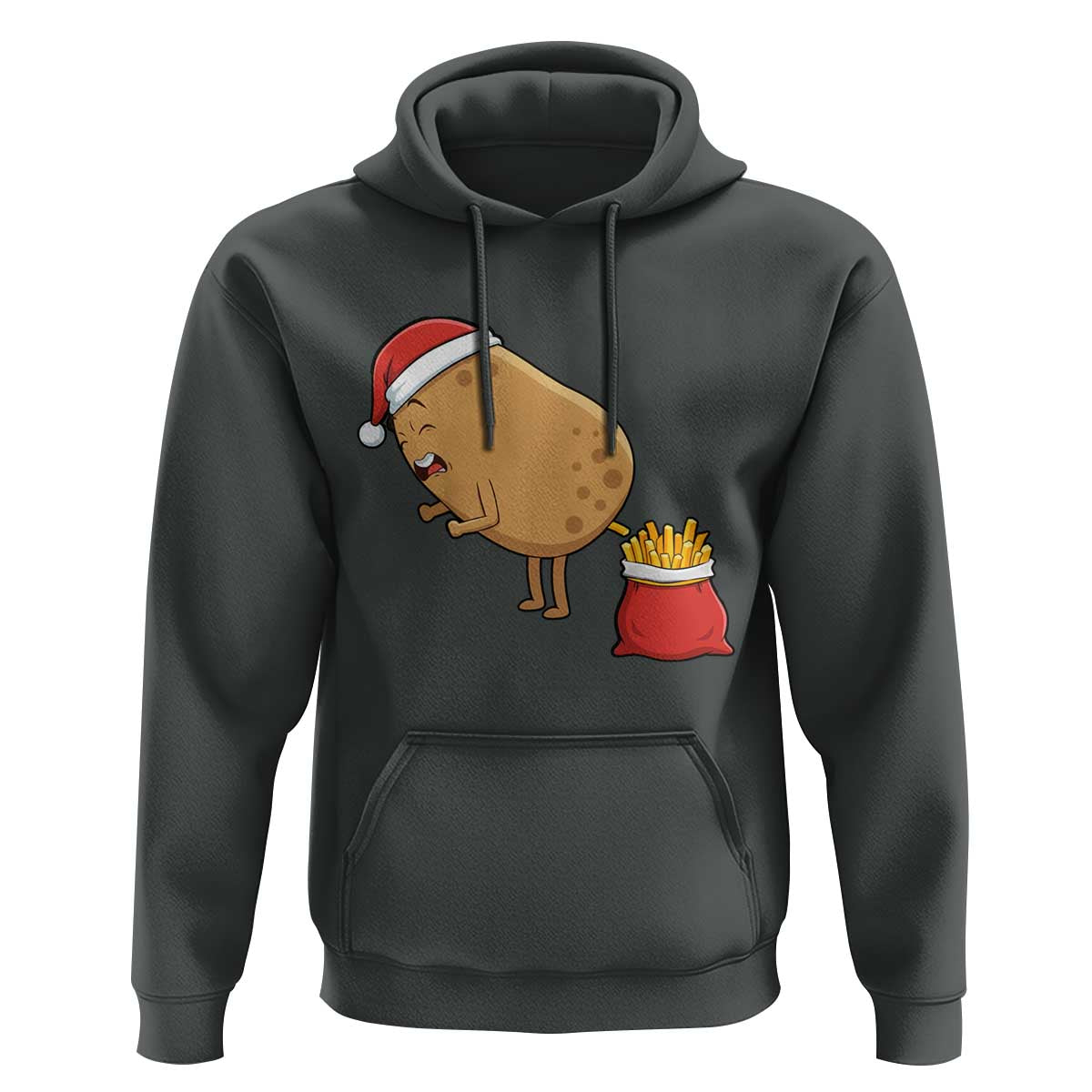 Funny French Fries Christmas Hoodie Potato Food Eaters - Wonder Print Shop