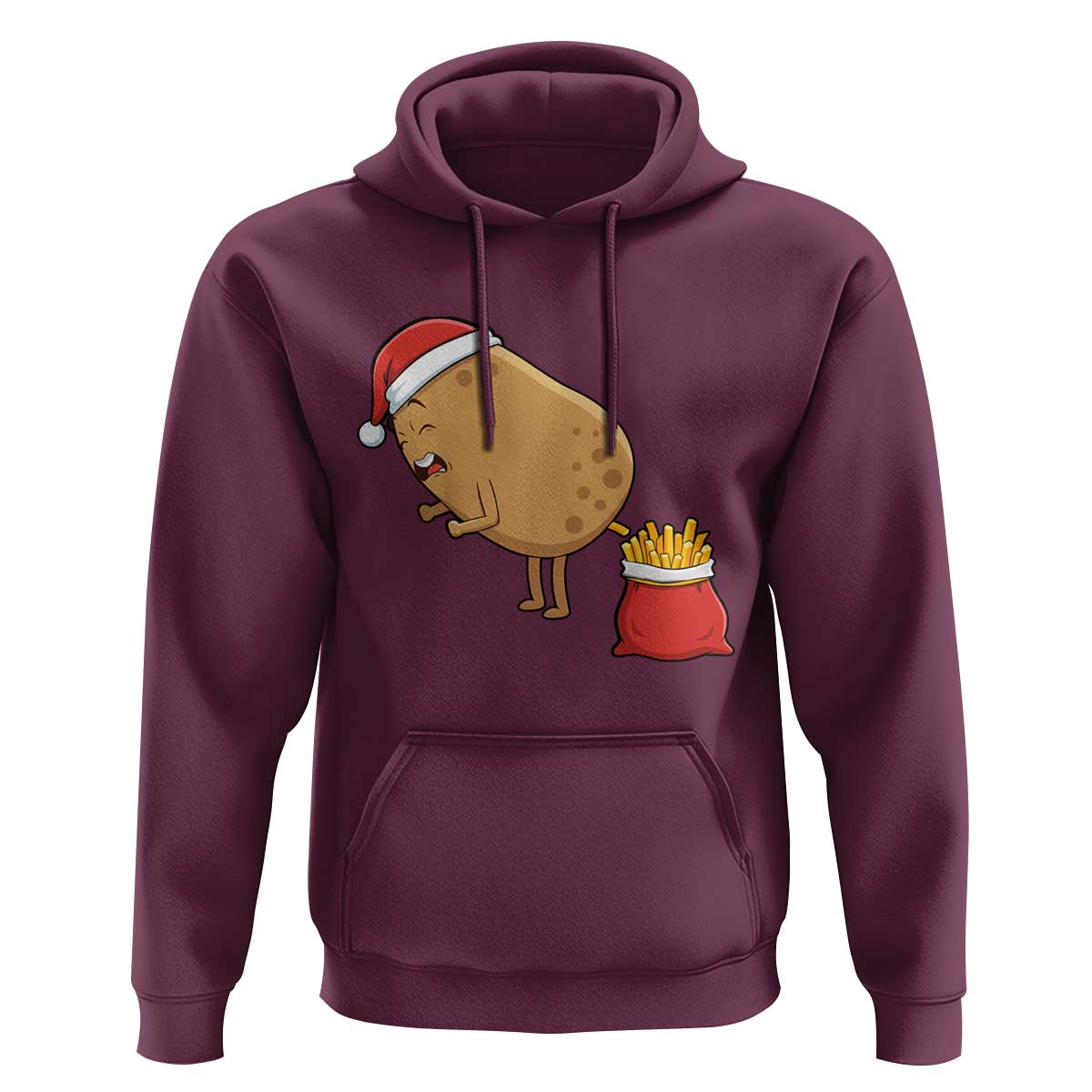 Funny French Fries Christmas Hoodie Potato Food Eaters - Wonder Print Shop