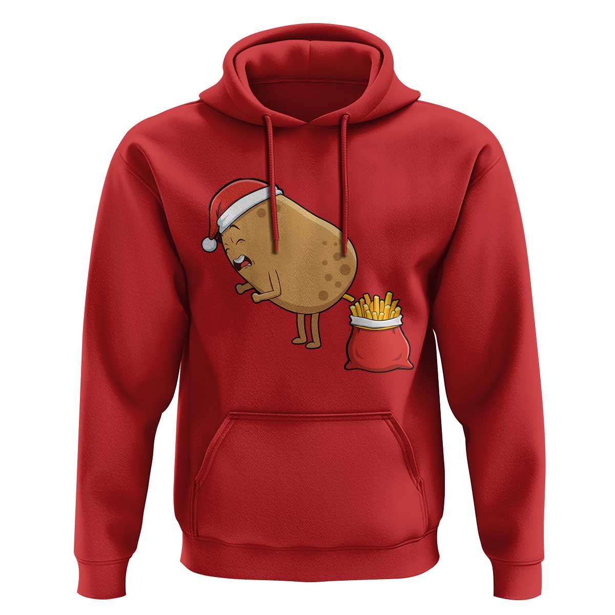 Funny French Fries Christmas Hoodie Potato Food Eaters - Wonder Print Shop