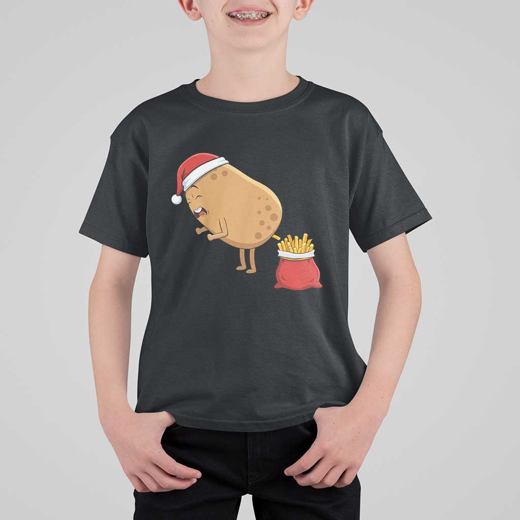 Funny French Fries Christmas T Shirt For Kid Potato Food Eaters - Wonder Print Shop