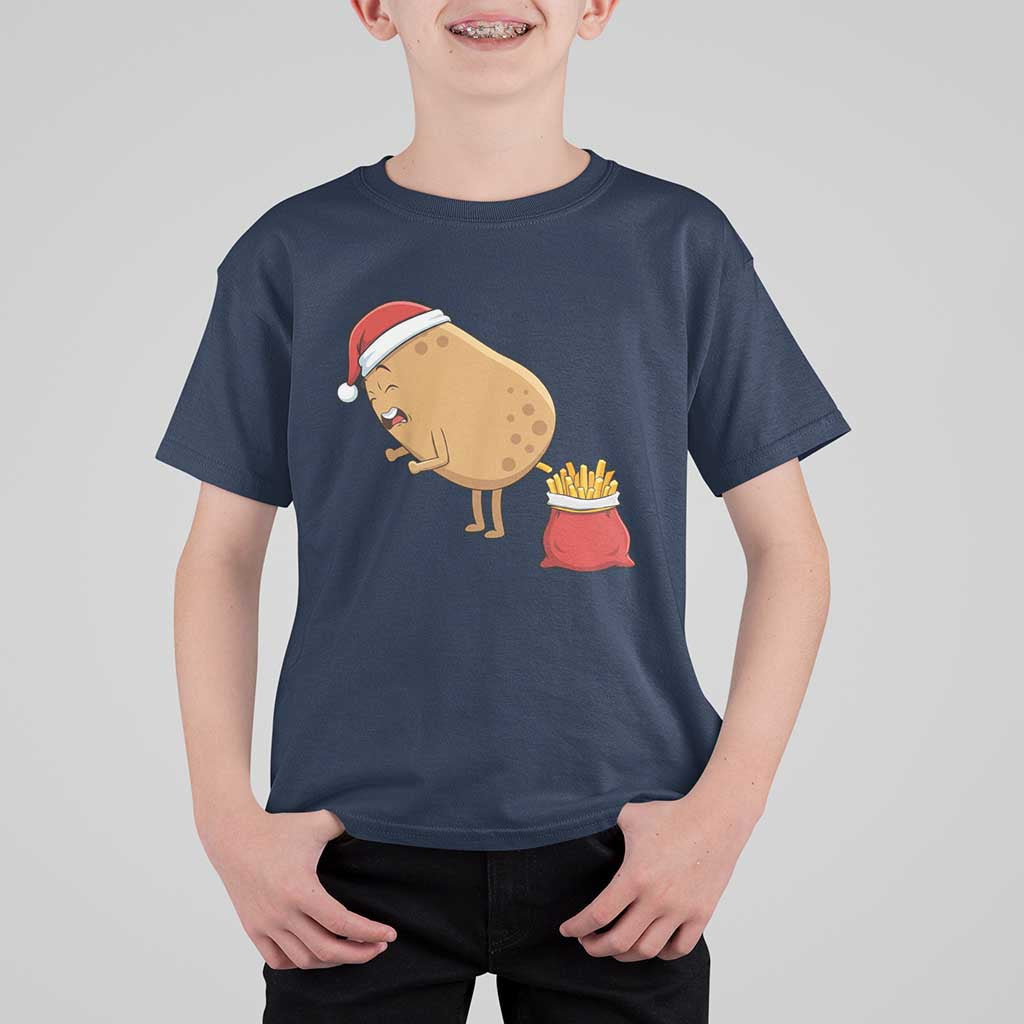 Funny French Fries Christmas T Shirt For Kid Potato Food Eaters - Wonder Print Shop