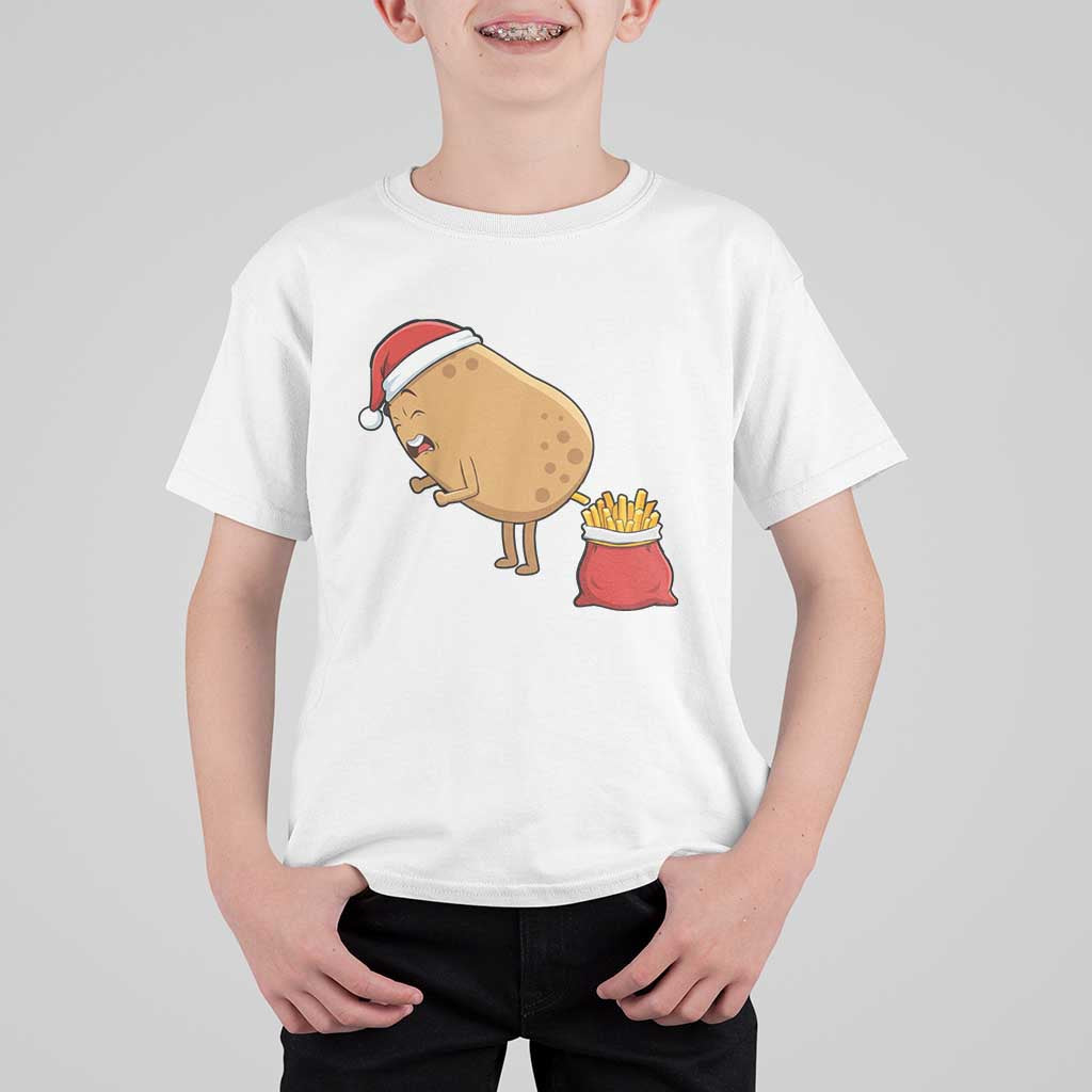 Funny French Fries Christmas T Shirt For Kid Potato Food Eaters - Wonder Print Shop