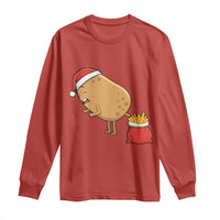 Funny French Fries Christmas Long Sleeve Shirt Potato Food Eaters - Wonder Print Shop
