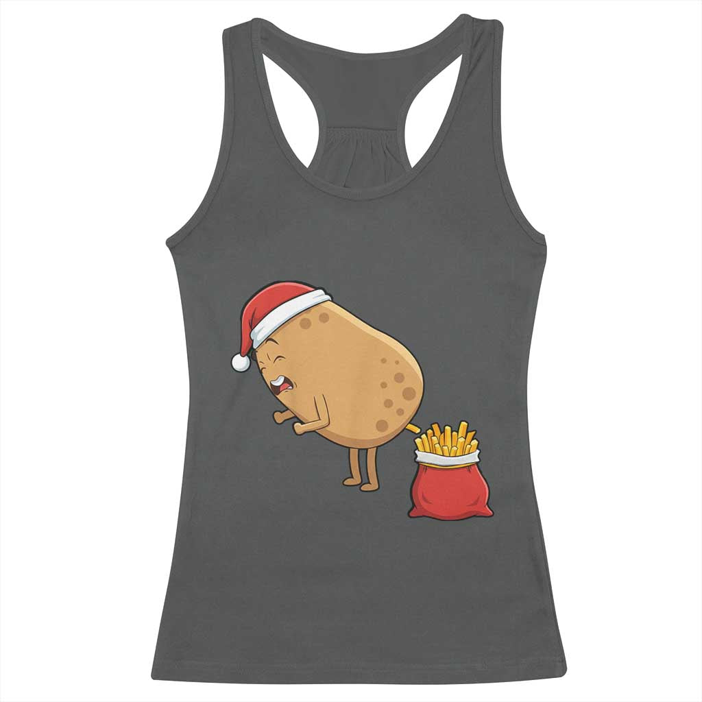 Funny French Fries Christmas Racerback Tank Top Potato Food Eaters - Wonder Print Shop