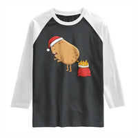 Funny French Fries Christmas Raglan Shirt Potato Food Eaters - Wonder Print Shop