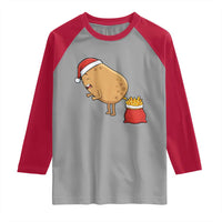 Funny French Fries Christmas Raglan Shirt Potato Food Eaters - Wonder Print Shop