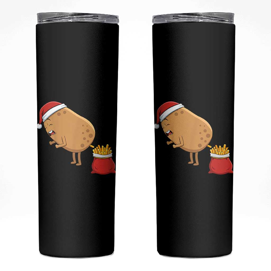 Funny French Fries Christmas Skinny Tumbler Potato Food Eaters - Wonder Print Shop