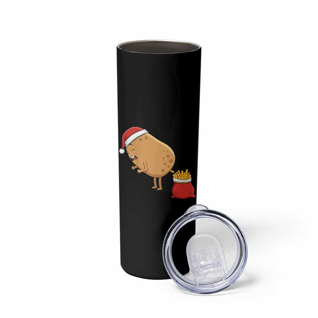 Funny French Fries Christmas Skinny Tumbler Potato Food Eaters - Wonder Print Shop