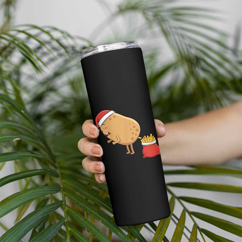 Funny French Fries Christmas Skinny Tumbler Potato Food Eaters - Wonder Print Shop