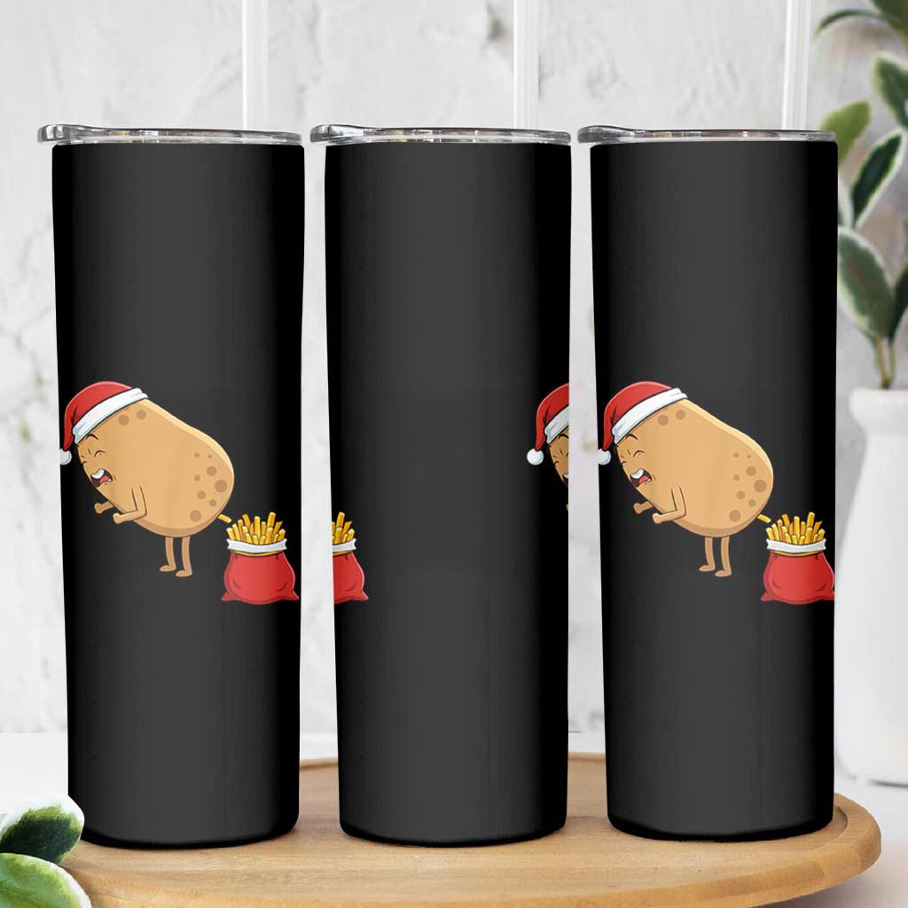 Funny French Fries Christmas Skinny Tumbler Potato Food Eaters - Wonder Print Shop