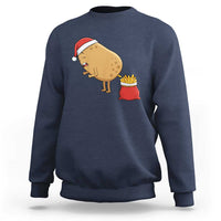 Funny French Fries Christmas Sweatshirt Potato Food Eaters - Wonder Print Shop