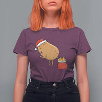 Funny French Fries Christmas T Shirt For Women Potato Food Eaters - Wonder Print Shop