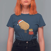 Funny French Fries Christmas T Shirt For Women Potato Food Eaters - Wonder Print Shop