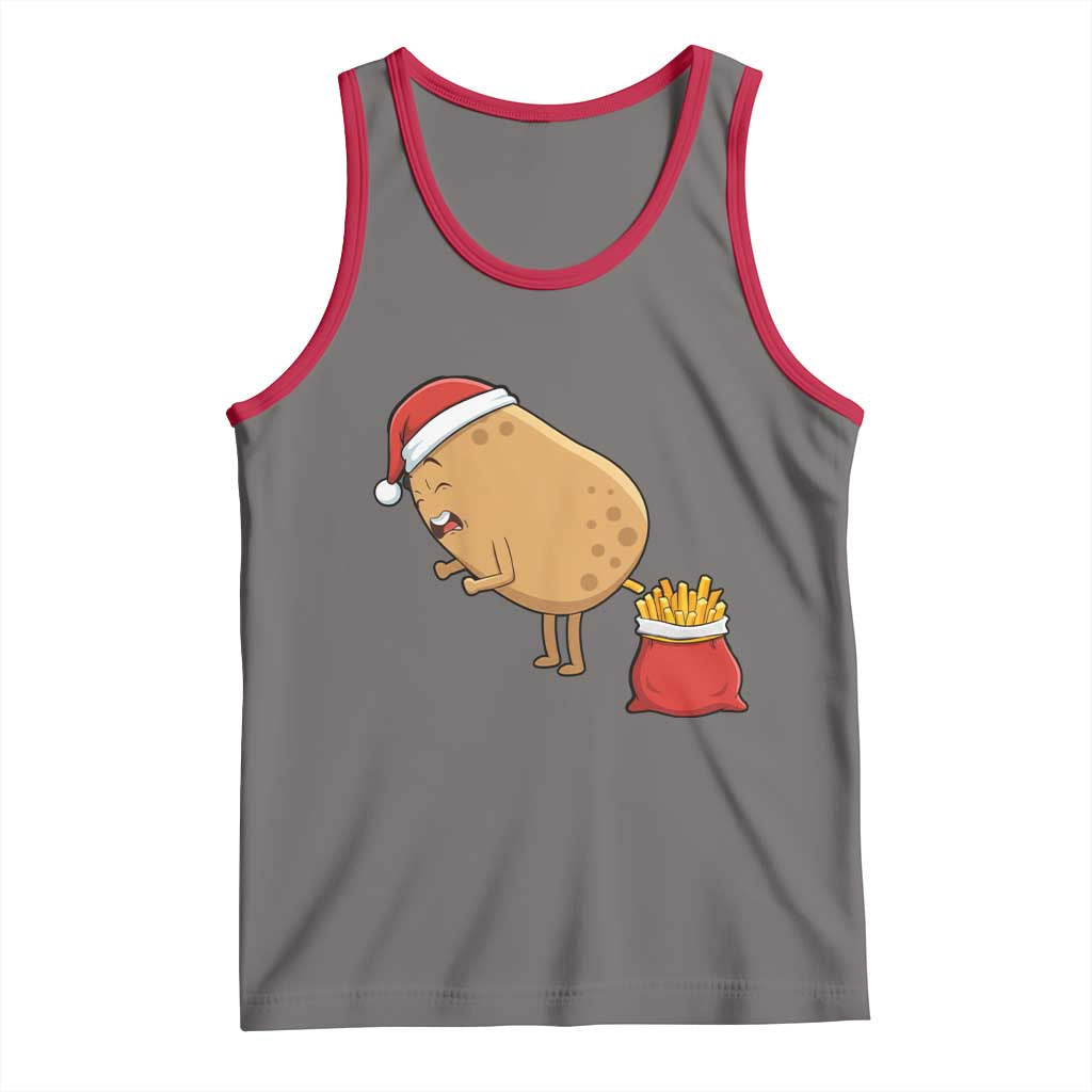 Funny French Fries Christmas Tank Top Potato Food Eaters - Wonder Print Shop
