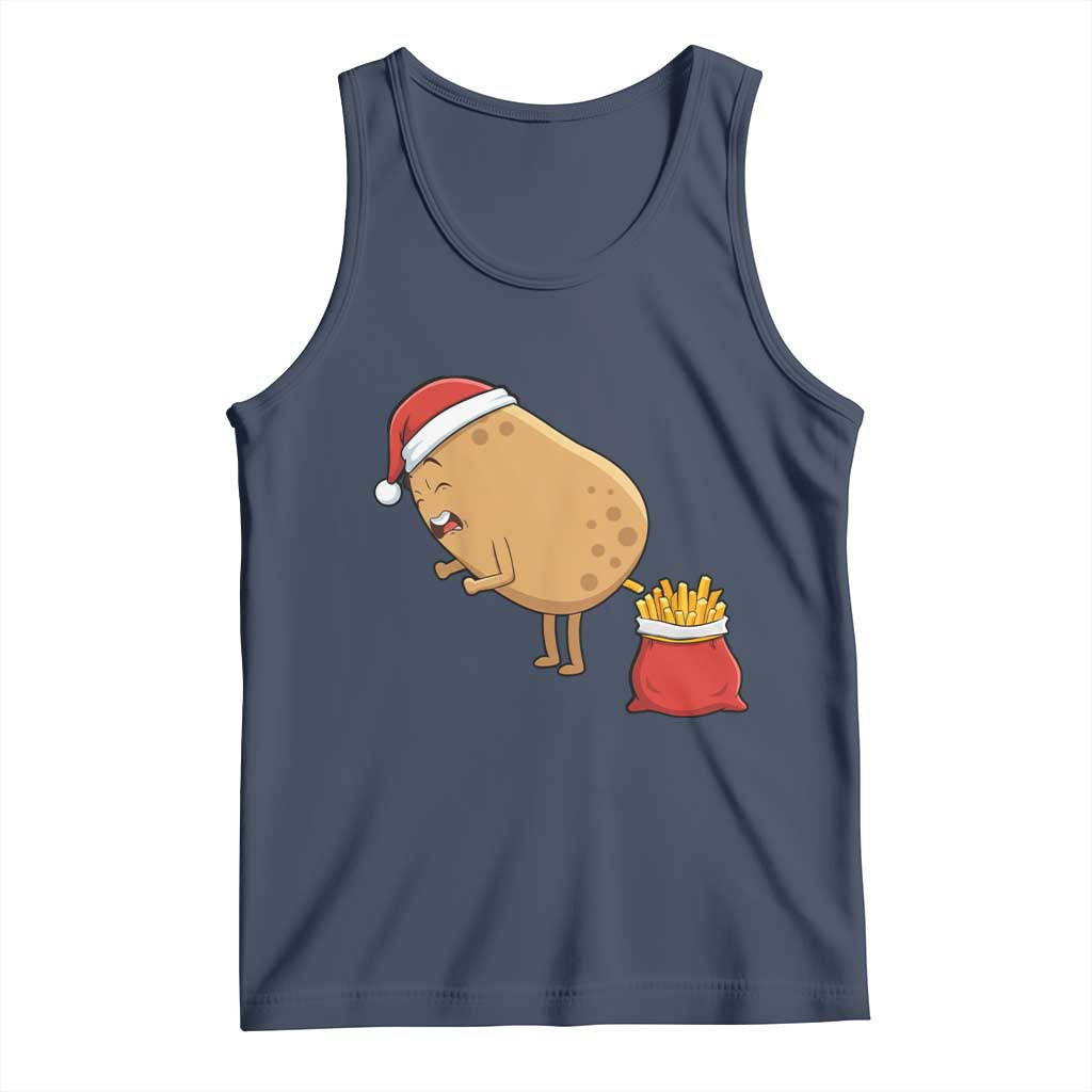 Funny French Fries Christmas Tank Top Potato Food Eaters - Wonder Print Shop