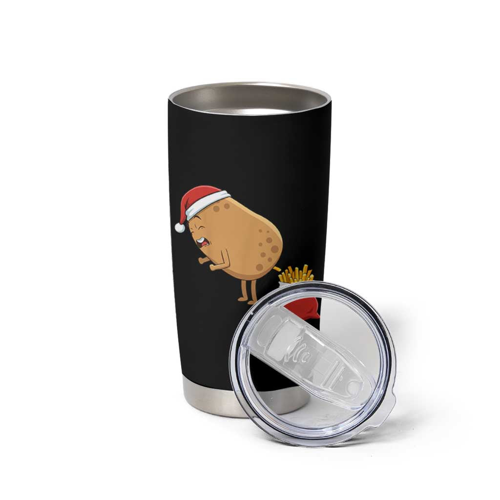 Funny French Fries Christmas Tumbler Cup Potato Food Eaters - Wonder Print Shop