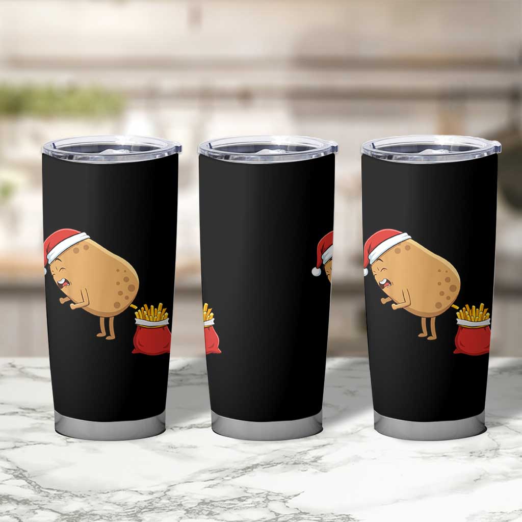 Funny French Fries Christmas Tumbler Cup Potato Food Eaters - Wonder Print Shop