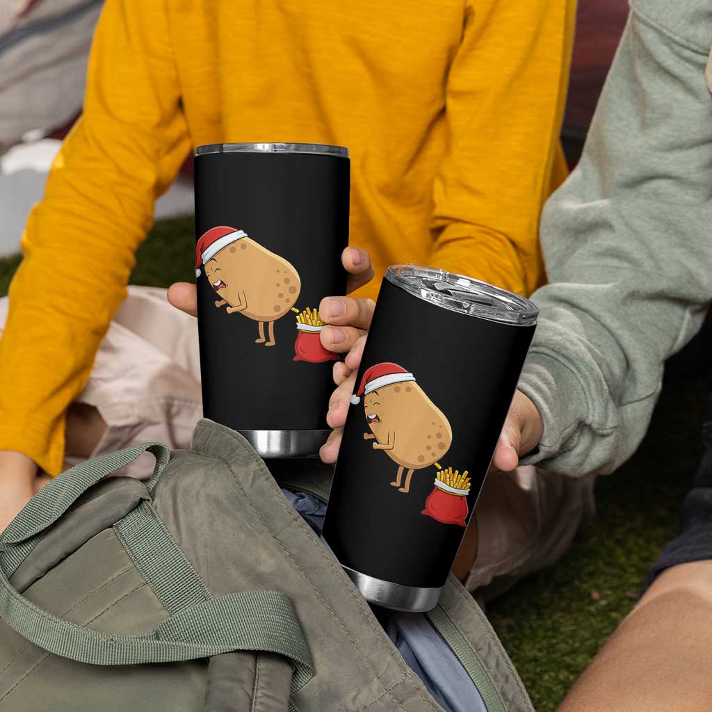 Funny French Fries Christmas Tumbler Cup Potato Food Eaters - Wonder Print Shop
