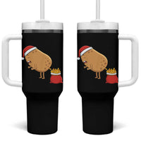 Funny French Fries Christmas Tumbler With Handle Potato Food Eaters - Wonder Print Shop