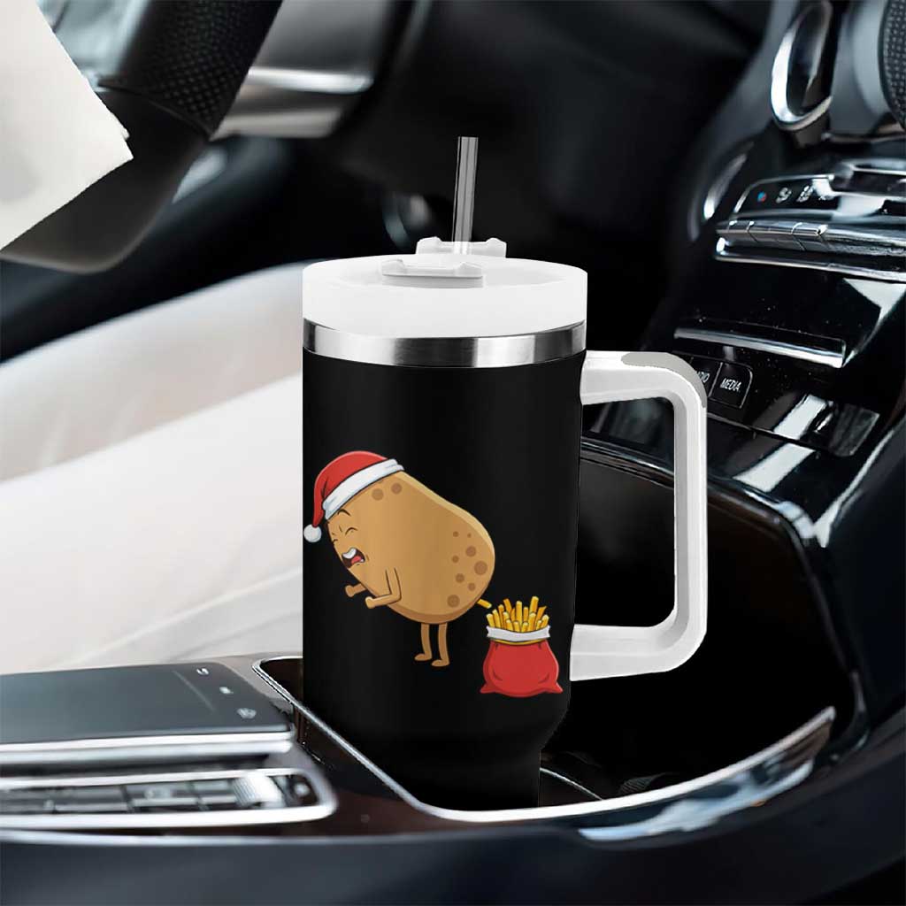 Funny French Fries Christmas Tumbler With Handle Potato Food Eaters - Wonder Print Shop