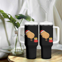 Funny French Fries Christmas Tumbler With Handle Potato Food Eaters - Wonder Print Shop