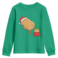 Funny French Fries Christmas Youth Sweatshirt Potato Food Eaters - Wonder Print Shop