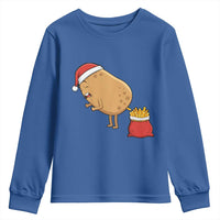Funny French Fries Christmas Youth Sweatshirt Potato Food Eaters - Wonder Print Shop
