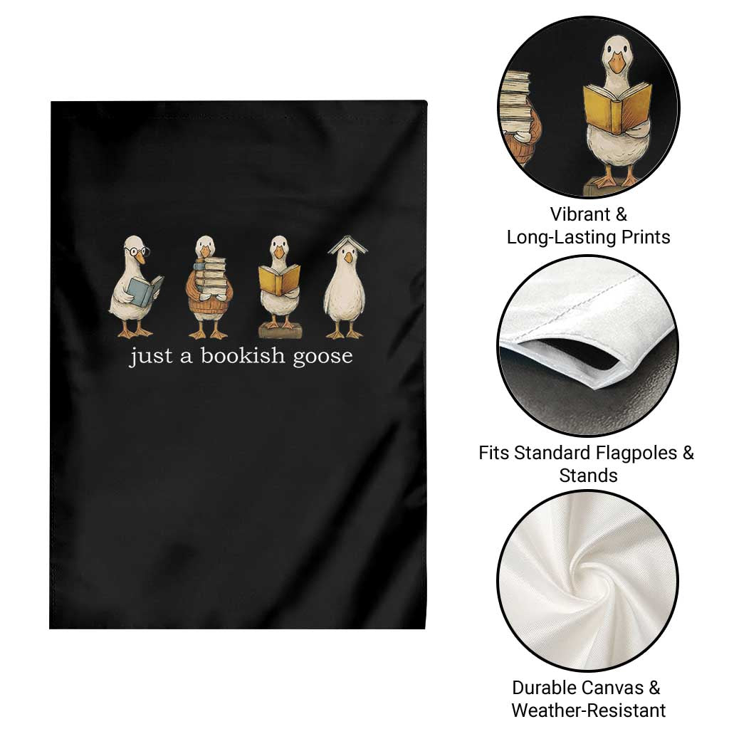 Silly Goose Book Club Garden Flag Funny Bookish Book Lover