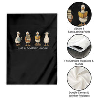 Silly Goose Book Club Garden Flag Funny Bookish Book Lover