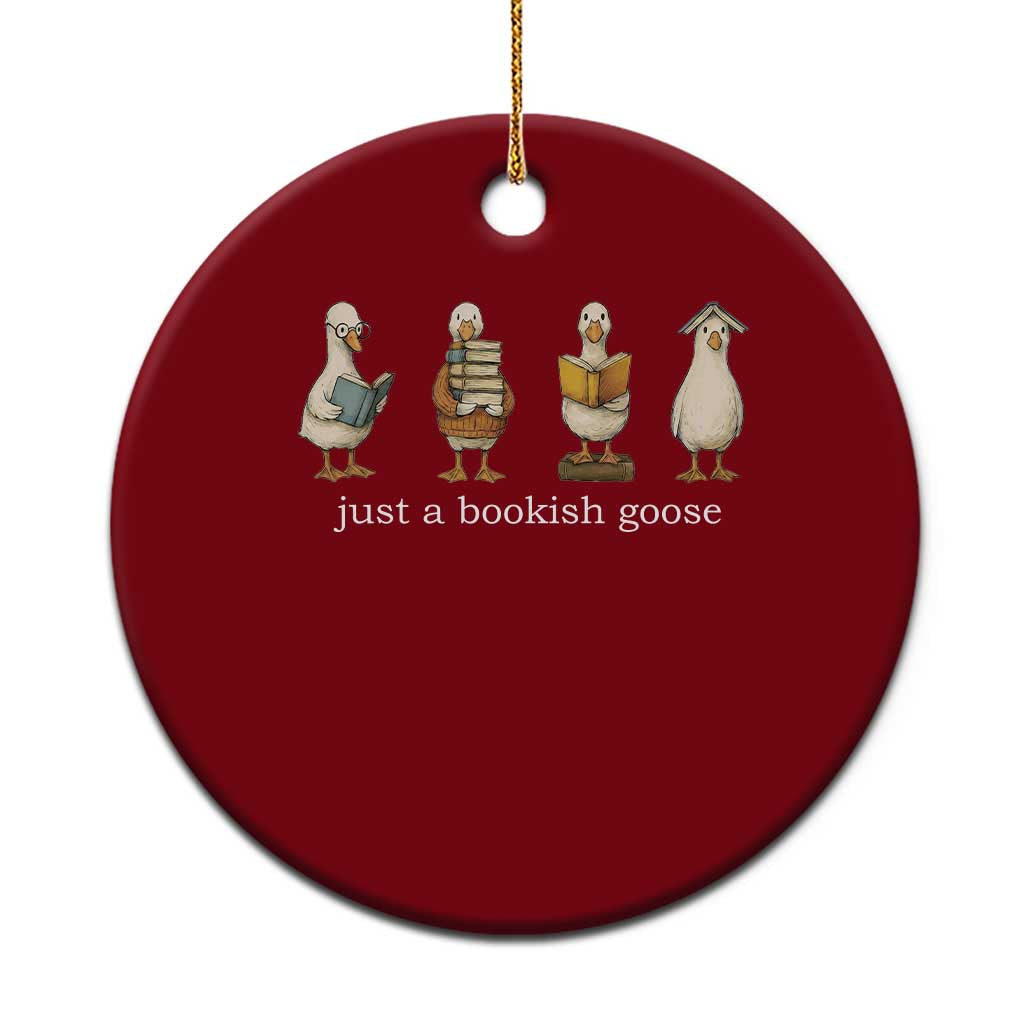 Silly Goose Book Club Ceramic Ornament Funny Bookish Book Lover