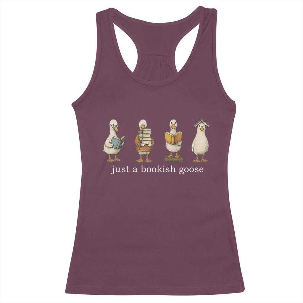 Silly Goose Book Club Racerback Tank Top Funny Bookish Book Lover