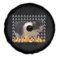 Screaming Cat Meme Spare Tire Cover Funny Internet Gen Z Cat Lover