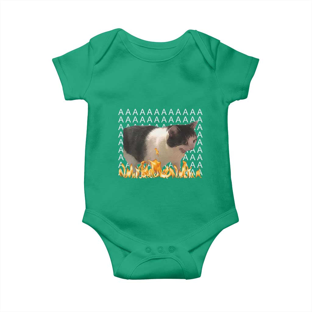 Screaming Cat Meme Baby Onesie Funny Internet Gen Z Cat Lover