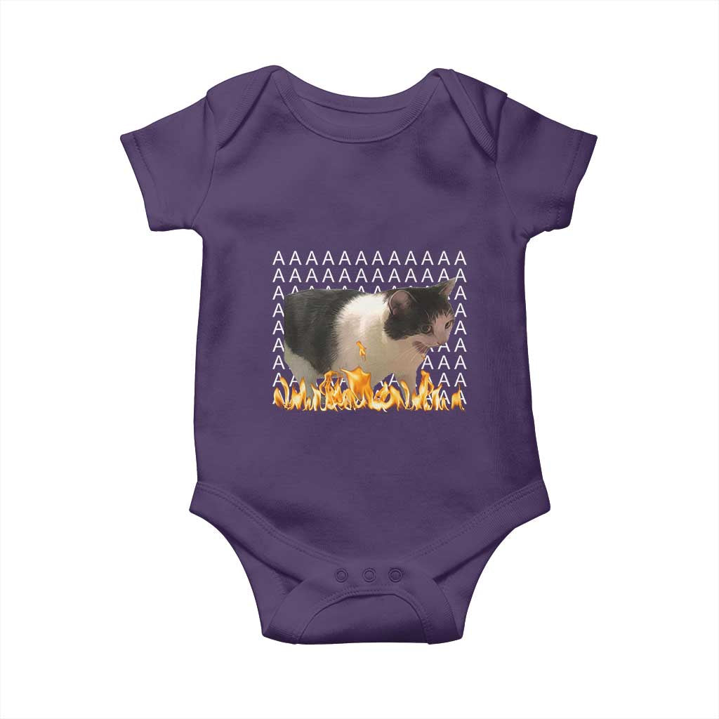 Screaming Cat Meme Baby Onesie Funny Internet Gen Z Cat Lover