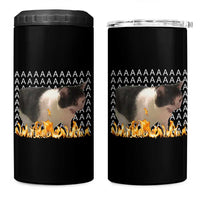 Screaming Cat Meme 4 in 1 Can Cooler Tumbler Funny Internet Gen Z Cat Lover