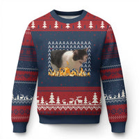 Screaming Cat Meme Ugly Christmas Sweater Funny Internet Gen Z Cat Lover