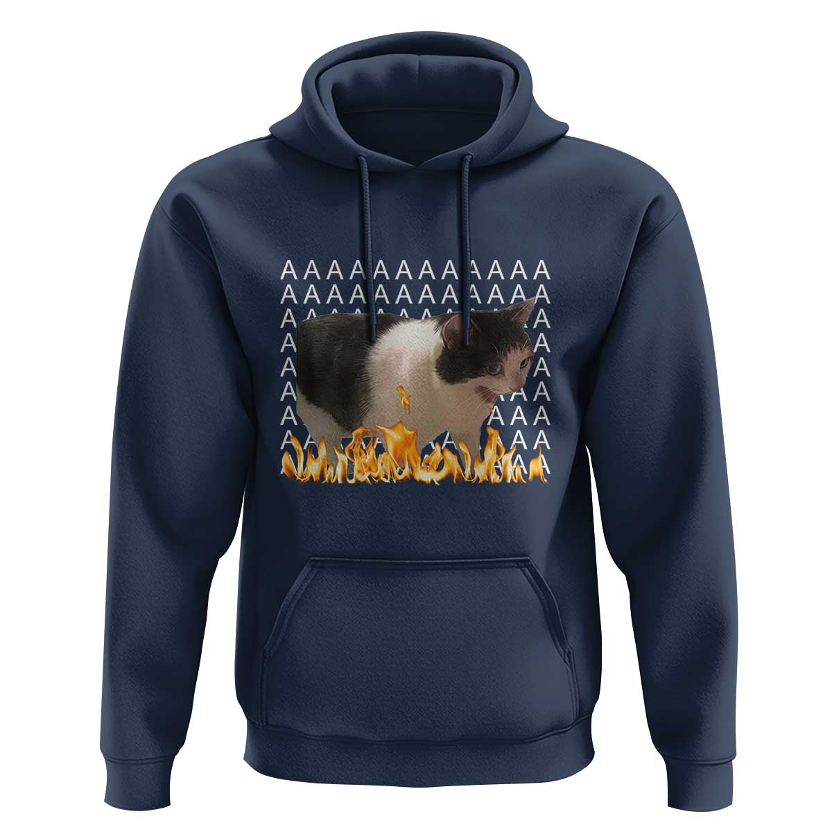 Screaming Cat Meme Hoodie Funny Internet Gen Z Cat Lover