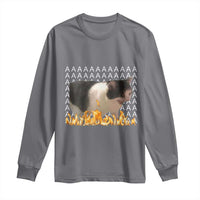 Screaming Cat Meme Long Sleeve Shirt Funny Internet Gen Z Cat Lover