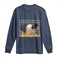 Screaming Cat Meme Long Sleeve Shirt Funny Internet Gen Z Cat Lover