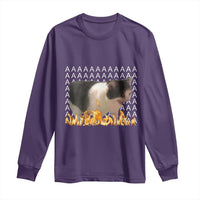 Screaming Cat Meme Long Sleeve Shirt Funny Internet Gen Z Cat Lover